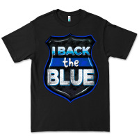 Black I back the blue 4th of July Premium Tee - CowGirlArtShop