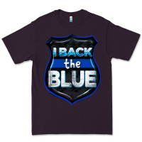 Plum I back the blue 4th of July Premium Tee - CowGirlArtShop