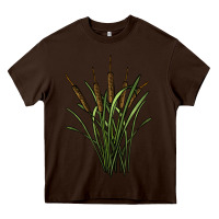 Chocolate Brown reeds Heavy Core Tee - BarkalooDesign