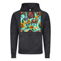 Vintage Black farm seamless pattern Vintage Hoodie - BundleAndBundleShop