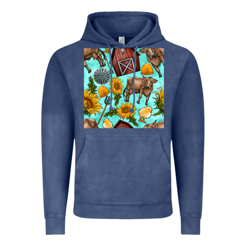 Farm Seamless Pattern Vintage Hoodie by BundleAndBundleShop | Teevron