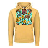 Vintage Mustard farm seamless pattern Vintage Hoodie - BundleAndBundleShop