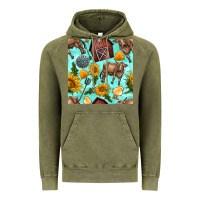 Vintage Olive farm seamless pattern Vintage Hoodie - BundleAndBundleShop
