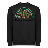Black merry christmas cactus rainbow Heavyweight Sweatshirt - BarkalooDesign