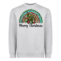 Merry Christmas Cactus Rainbow Heavyweight Sweatshirt | Teevron