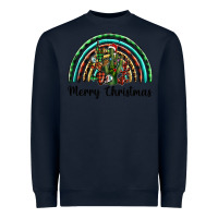 Navy merry christmas cactus rainbow Heavyweight Sweatshirt - BarkalooDesign