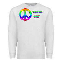Oatmeal Heather Peace Out Premium Sweatshirt - Bettercallsaul
