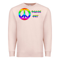 Pale Pink Peace Out Premium Sweatshirt - Bettercallsaul