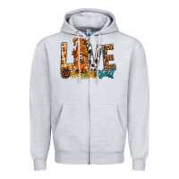 Heather Grey Love Fall Gnome Zipper Hoodie - BundleAndBundleShop