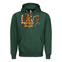 Sports Green Love Fall Gnome Zipper Hoodie - BundleAndBundleShop