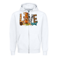 White Love Fall Gnome Zipper Hoodie - BundleAndBundleShop