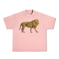 Salmon lion Urban Heavy Tee - LillyAllenDesigns