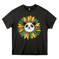 Asphalt panda sunflower Heavy Core Tee - RanaPortraitStore