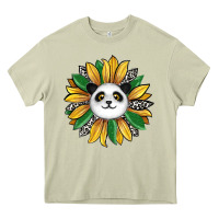 Mossy panda sunflower Heavy Core Tee - RanaPortraitStore