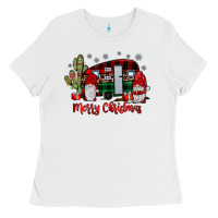 White merry christmas gnome caravan Ladies Tee - JahusDesignShop