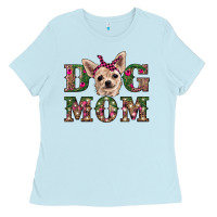 Baby Blue christmas dog mom chihuahua Ladies Tee - RanaPortraitStore