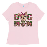 Bubblegum Pink christmas dog mom chihuahua Ladies Tee - RanaPortraitStore