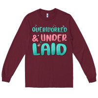 Burgundy overworked underlaid Long Sleeve Tee - MaliasSmallBusiness