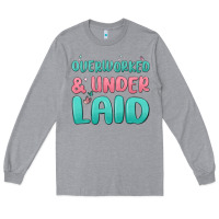 Heather Grey overworked underlaid Long Sleeve Tee - MaliasSmallBusiness