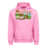 Fuchsia Pink fantastic movie character coffee cups Urban Hoodie - OliviaCreatesArt