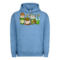 Pigment Pebble Blue fantastic movie character coffee cups Urban Hoodie - OliviaCreatesArt