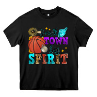 Black small town big spirit basketball Heavy Core Tee - Zillion Design Studio