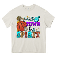 Cream small town big spirit basketball Heavy Core Tee - Zillion Design Studio