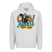 Dove Grey Cow Junkie with Cow Premium Hoodie - texasbilliewilder