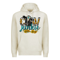 Oatmeal Heather Cow Junkie with Cow Premium Hoodie - texasbilliewilder