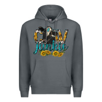 Rock Cow Junkie with Cow Premium Hoodie - texasbilliewilder