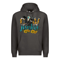 Smoke Cow Junkie with Cow Premium Hoodie - texasbilliewilder