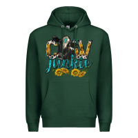 Sports Green Cow Junkie with Cow Premium Hoodie - texasbilliewilder