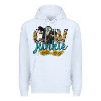 White Cow Junkie with Cow Premium Hoodie - texasbilliewilder