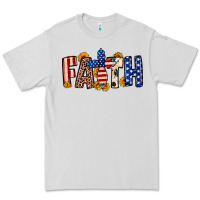 Dove Grey Faith USA flag sunflower Premium Tee - Neo Western