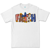 White Faith USA flag sunflower Premium Tee - Neo Western
