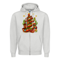 Dove Grey Christmas Feliz Navidad Sombrero Tree Zipper Hoodie - BundleAndBundleShop