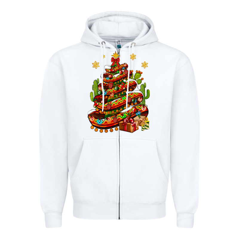 Christmas Feliz Navidad Sombrero Tree Zipper Hoodie by BundleAndBundleShop | Teevron