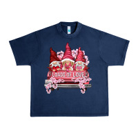 Navy loads of love with flowers Urban Heavy Tee - NancyCooperArtShop