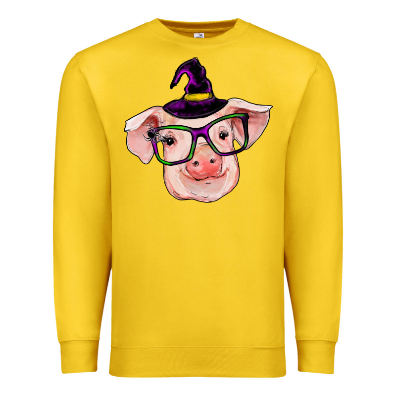 Pig With Halloween Premium Sweatshirt by RanaPortraitStore | Teevron