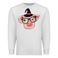 Oatmeal Heather pig with halloween Premium Sweatshirt - RanaPortraitStore