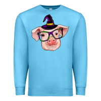 Ocean Blue pig with halloween Premium Sweatshirt - RanaPortraitStore