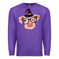 Purple pig with halloween Premium Sweatshirt - RanaPortraitStore