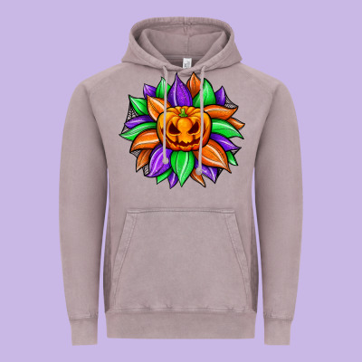 Sunflower Halloween Vintage Hoodie Designed By Jahusdesignshop