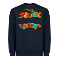 Navy custom pumpkin name Heavyweight Sweatshirt - NancyCooperArtShop