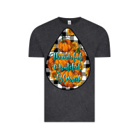 Vintage Black Thankful Grateful Blessed Vintage Tee - LillyAllenDesigns