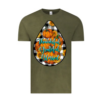 Vintage Olive Thankful Grateful Blessed Vintage Tee - LillyAllenDesigns