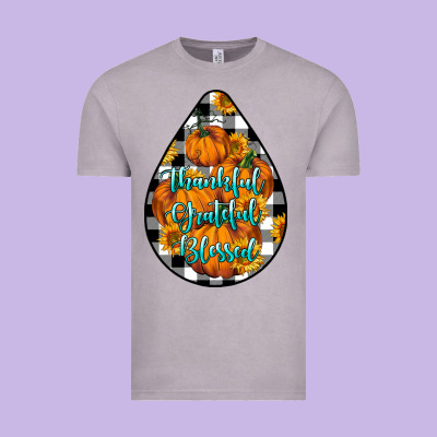 Thankful Grateful Blessed Vintage Tee Designed By Lillyallendesigns