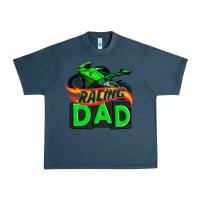 Racing Dad With Racing Motorcycle Urban Heavy Tee | Teevron