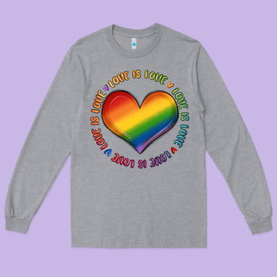 Love Is Love Long Sleeve Tee Designed By Maliassmallbusiness