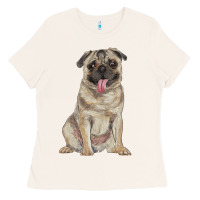 Bone pug Ladies Tee - RanaPortraitStore